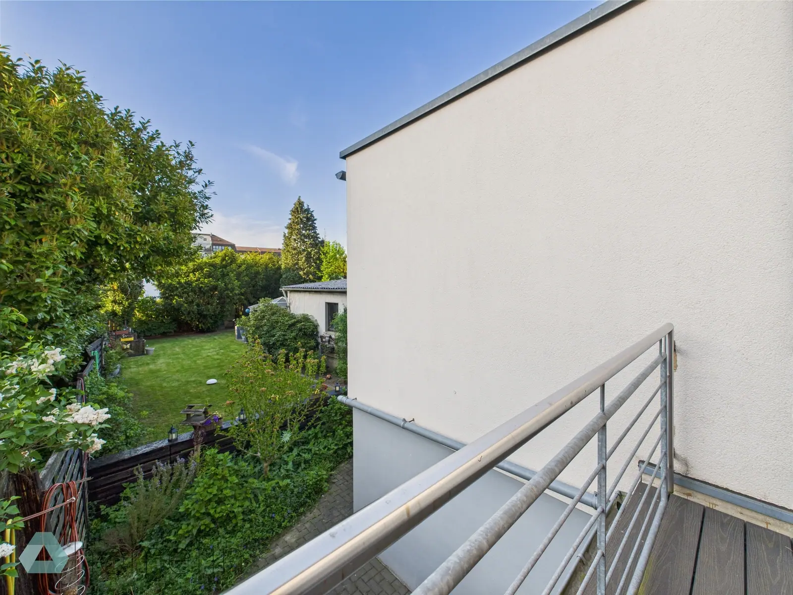 EG, Ausblick Terrasse: Zweifamilienhaus in Monheim am Rhein
